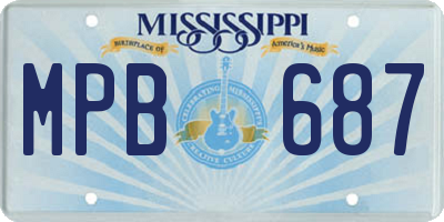 MS license plate MPB687