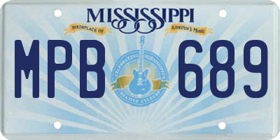 MS license plate MPB689