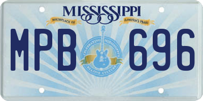MS license plate MPB696