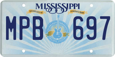 MS license plate MPB697
