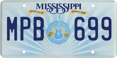 MS license plate MPB699