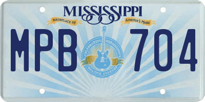 MS license plate MPB704
