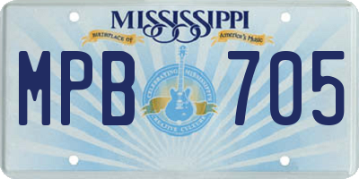 MS license plate MPB705