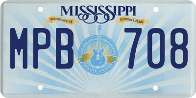 MS license plate MPB708