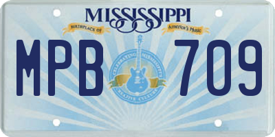 MS license plate MPB709