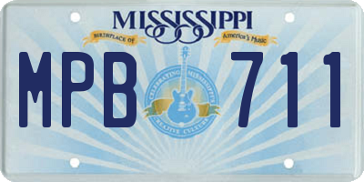 MS license plate MPB711
