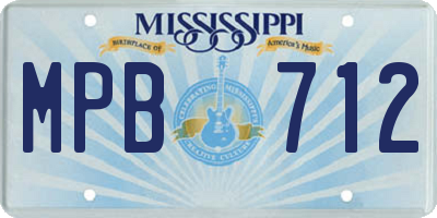 MS license plate MPB712