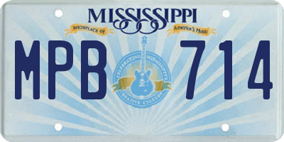 MS license plate MPB714