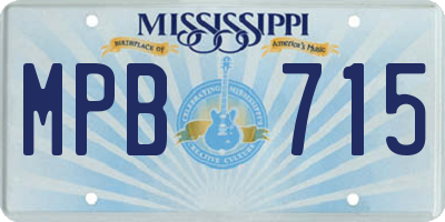 MS license plate MPB715