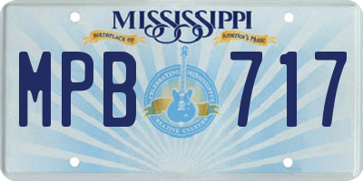 MS license plate MPB717