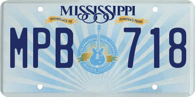 MS license plate MPB718