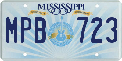 MS license plate MPB723