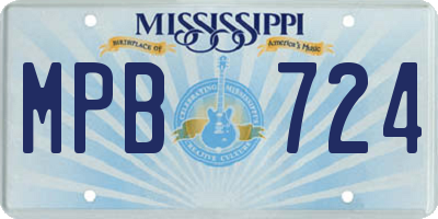MS license plate MPB724