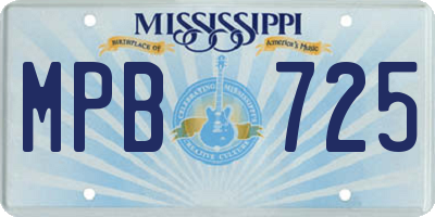 MS license plate MPB725