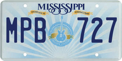 MS license plate MPB727
