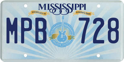 MS license plate MPB728