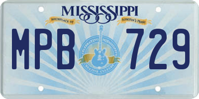 MS license plate MPB729
