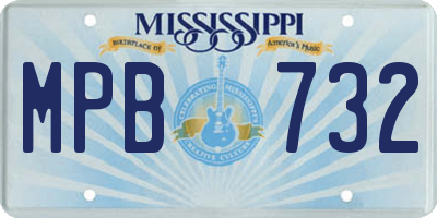 MS license plate MPB732
