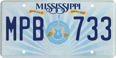 MS license plate MPB733