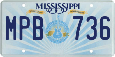 MS license plate MPB736