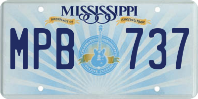 MS license plate MPB737