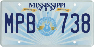 MS license plate MPB738