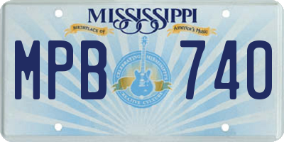 MS license plate MPB740