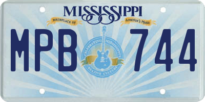 MS license plate MPB744