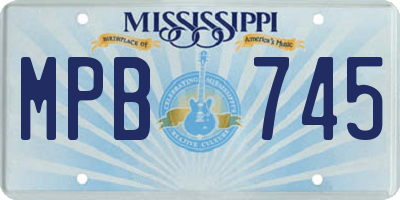 MS license plate MPB745