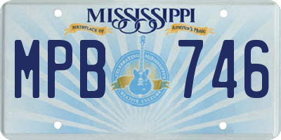 MS license plate MPB746