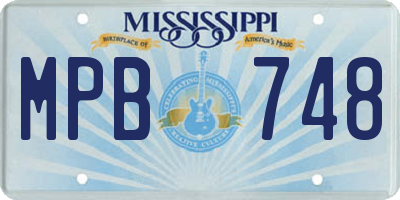 MS license plate MPB748