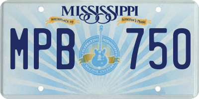 MS license plate MPB750