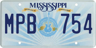 MS license plate MPB754