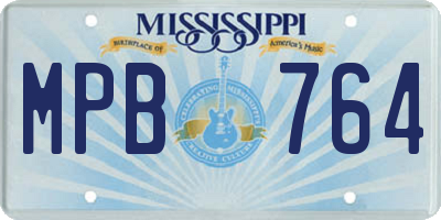MS license plate MPB764