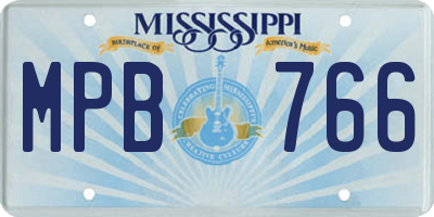 MS license plate MPB766