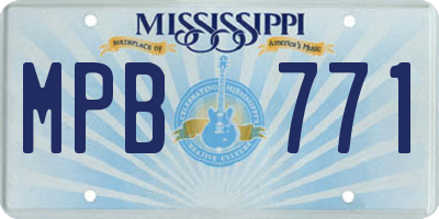 MS license plate MPB771