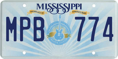 MS license plate MPB774