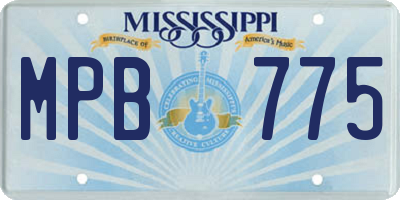 MS license plate MPB775
