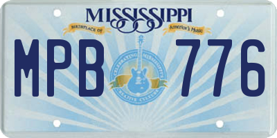 MS license plate MPB776