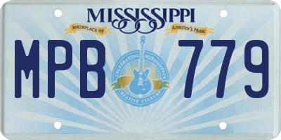 MS license plate MPB779