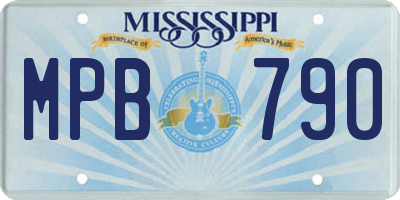 MS license plate MPB790