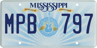 MS license plate MPB797