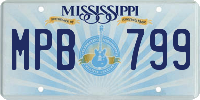 MS license plate MPB799
