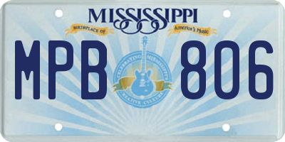 MS license plate MPB806