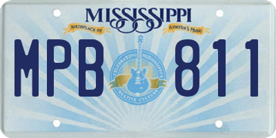 MS license plate MPB811