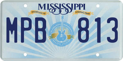 MS license plate MPB813
