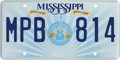 MS license plate MPB814