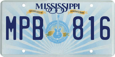 MS license plate MPB816