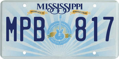MS license plate MPB817