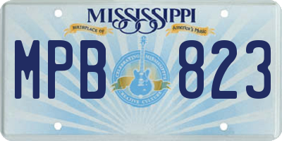 MS license plate MPB823